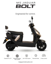 Load image into Gallery viewer, MS Jaguar Bolt electric scooter black Pakistan front view
